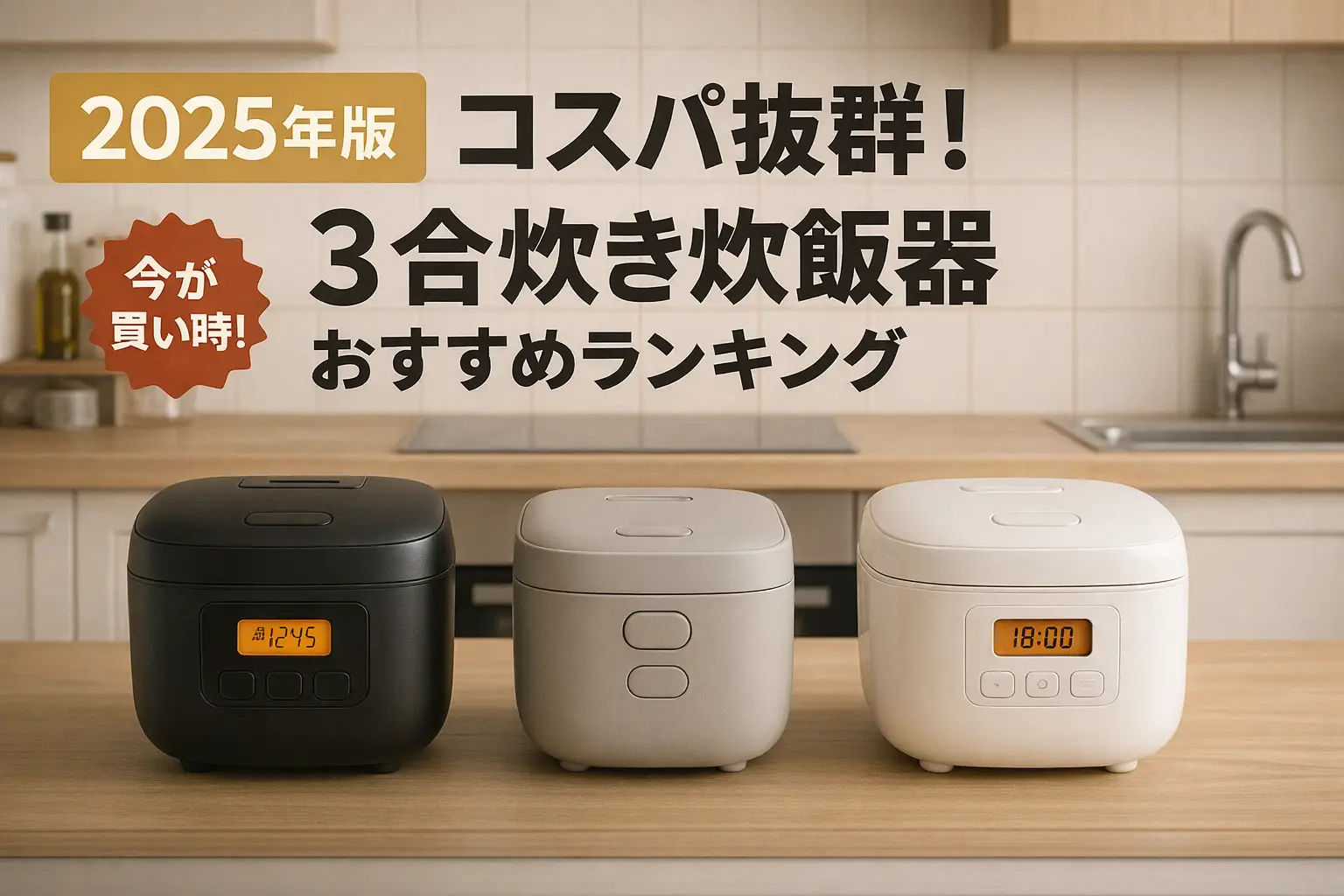 関連記事：【2025年版】コスパ抜群！3合炊き炊飯器おすすめランキングの記事画像