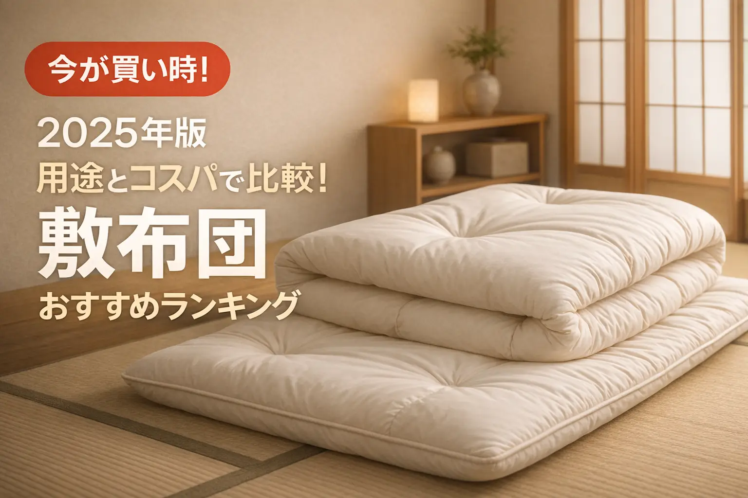 【2025年版】用途とコスパで比較！敷布団おすすめランキング