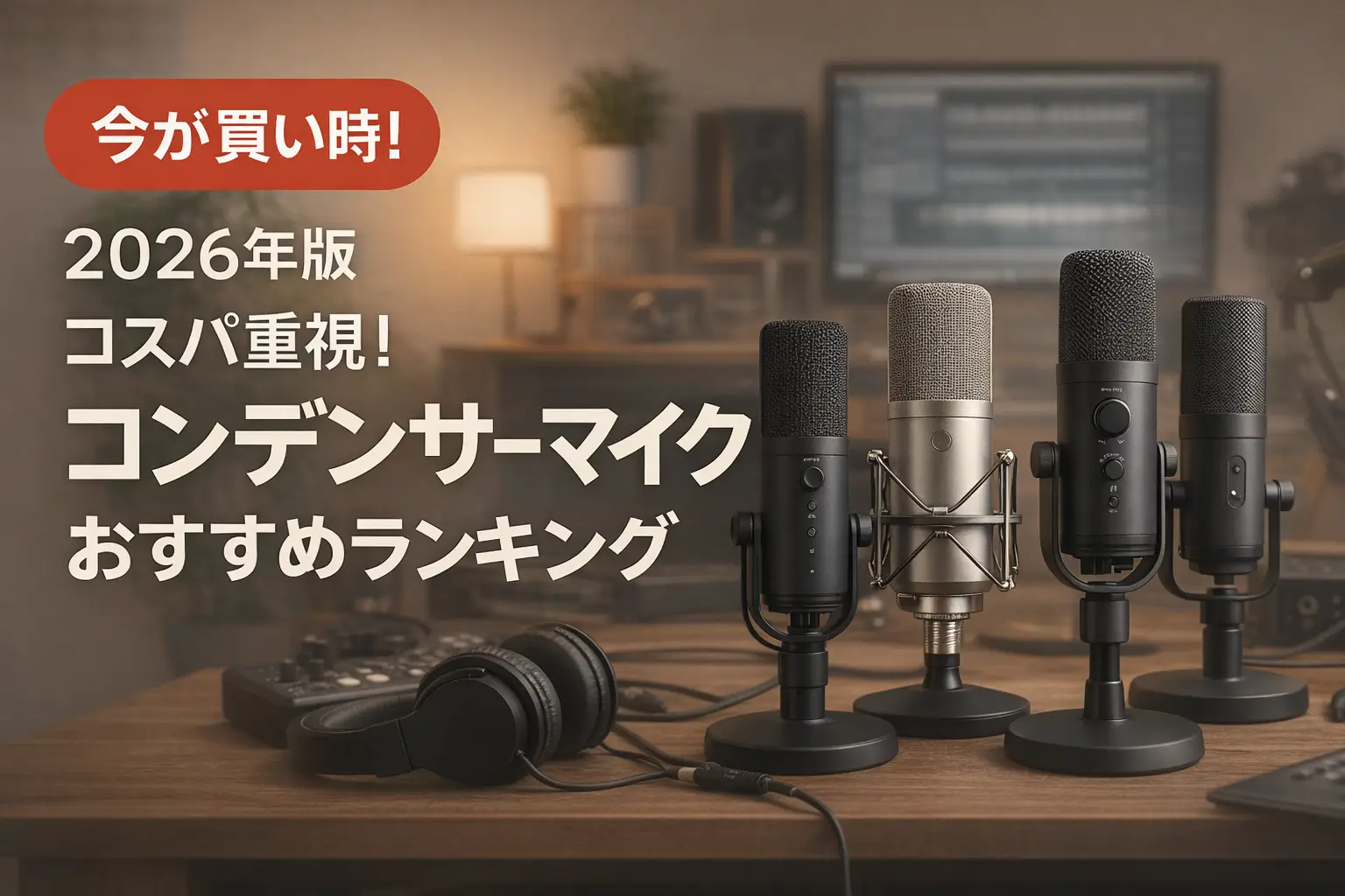 【2026年版】コスパ重視！コンデンサーマイクおすすめランキング