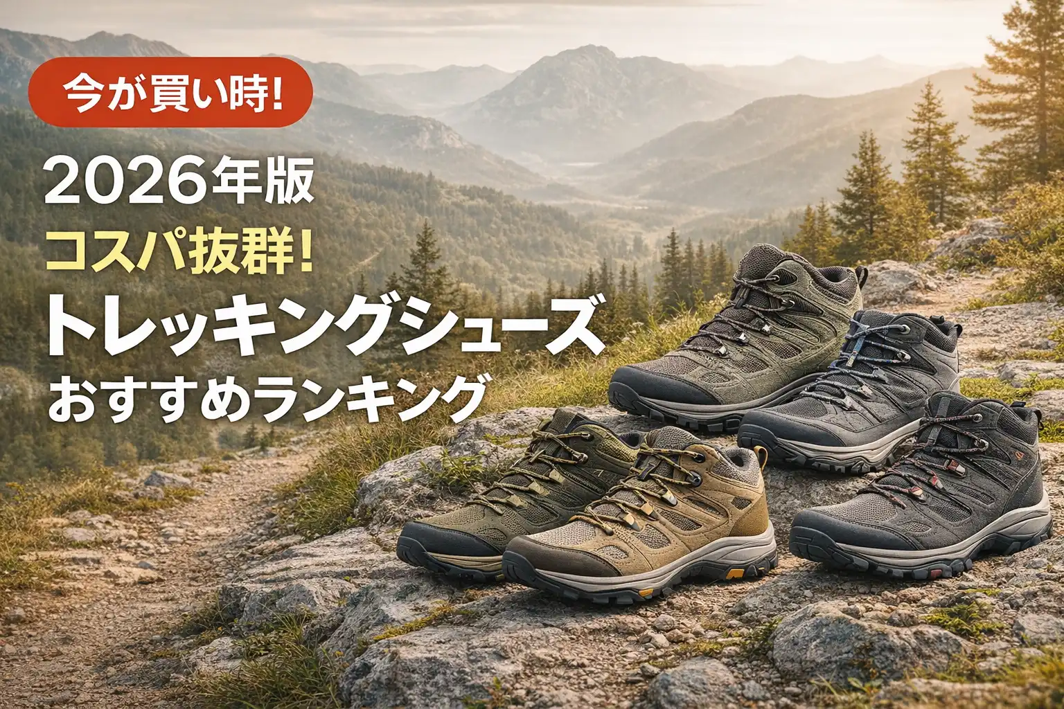 【2026年版】コスパ抜群！トレッキングシューズおすすめランキング