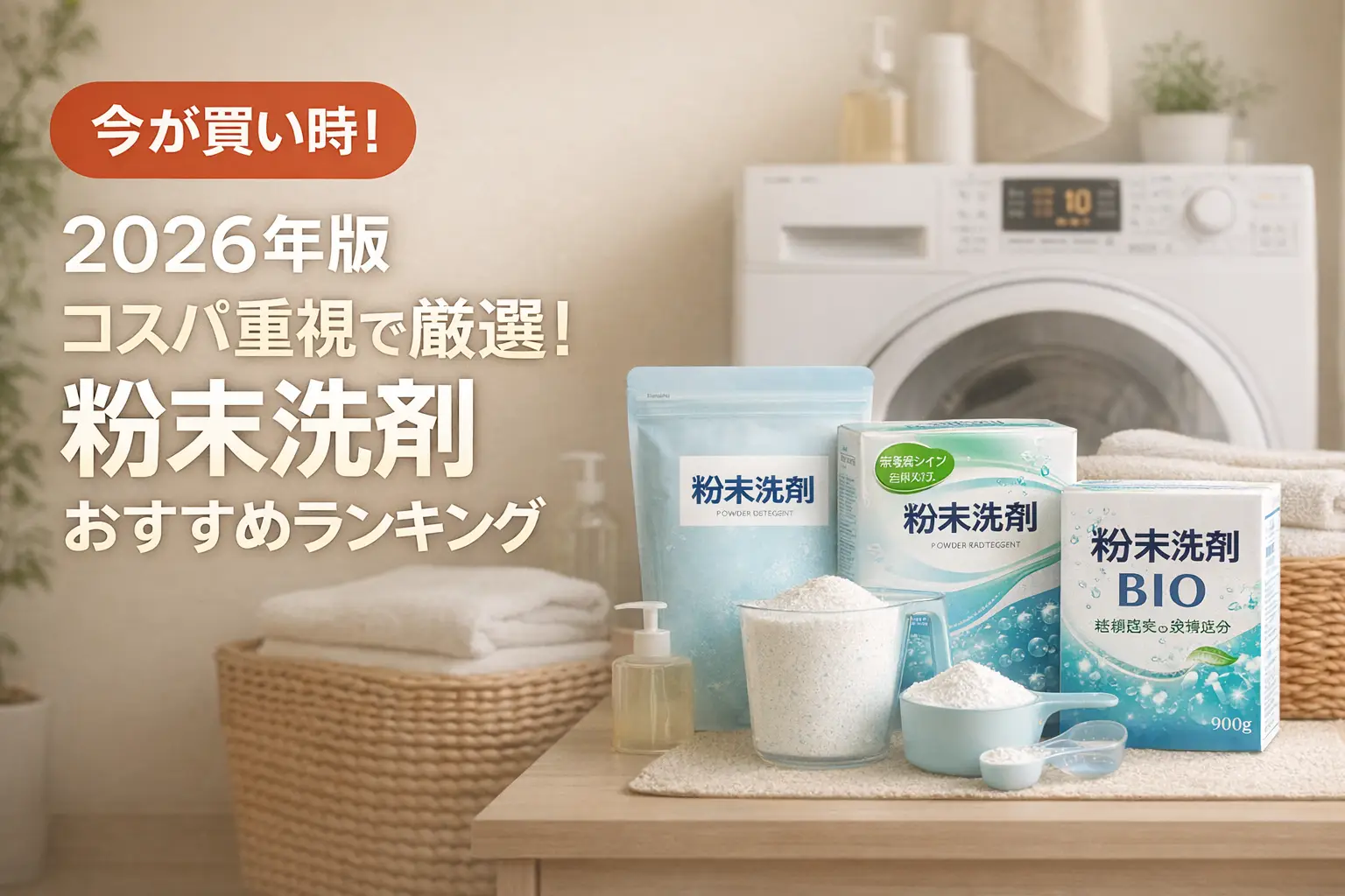 【2026年版】コスパ重視で厳選！粉末洗剤おすすめランキング