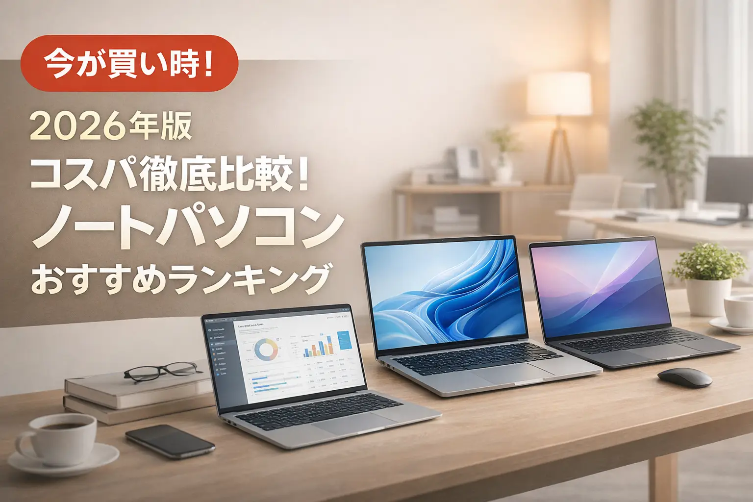 【2026年版】コスパ徹底比較！ノートパソコンおすすめランキング