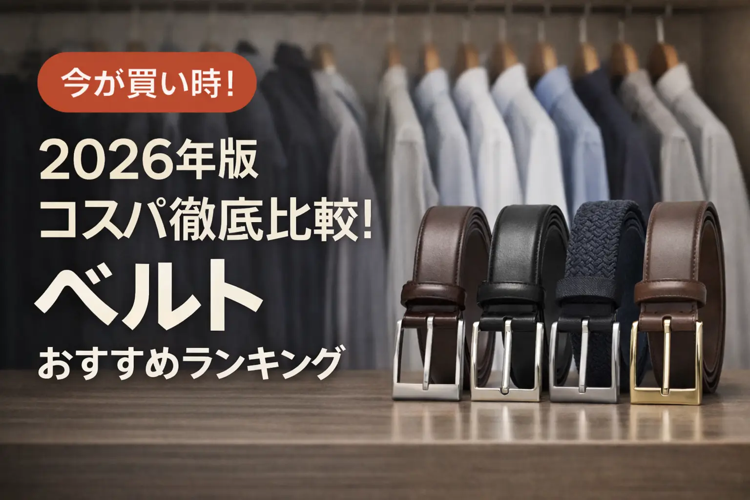 【2026年版】コスパ徹底比較！ベルトおすすめランキング