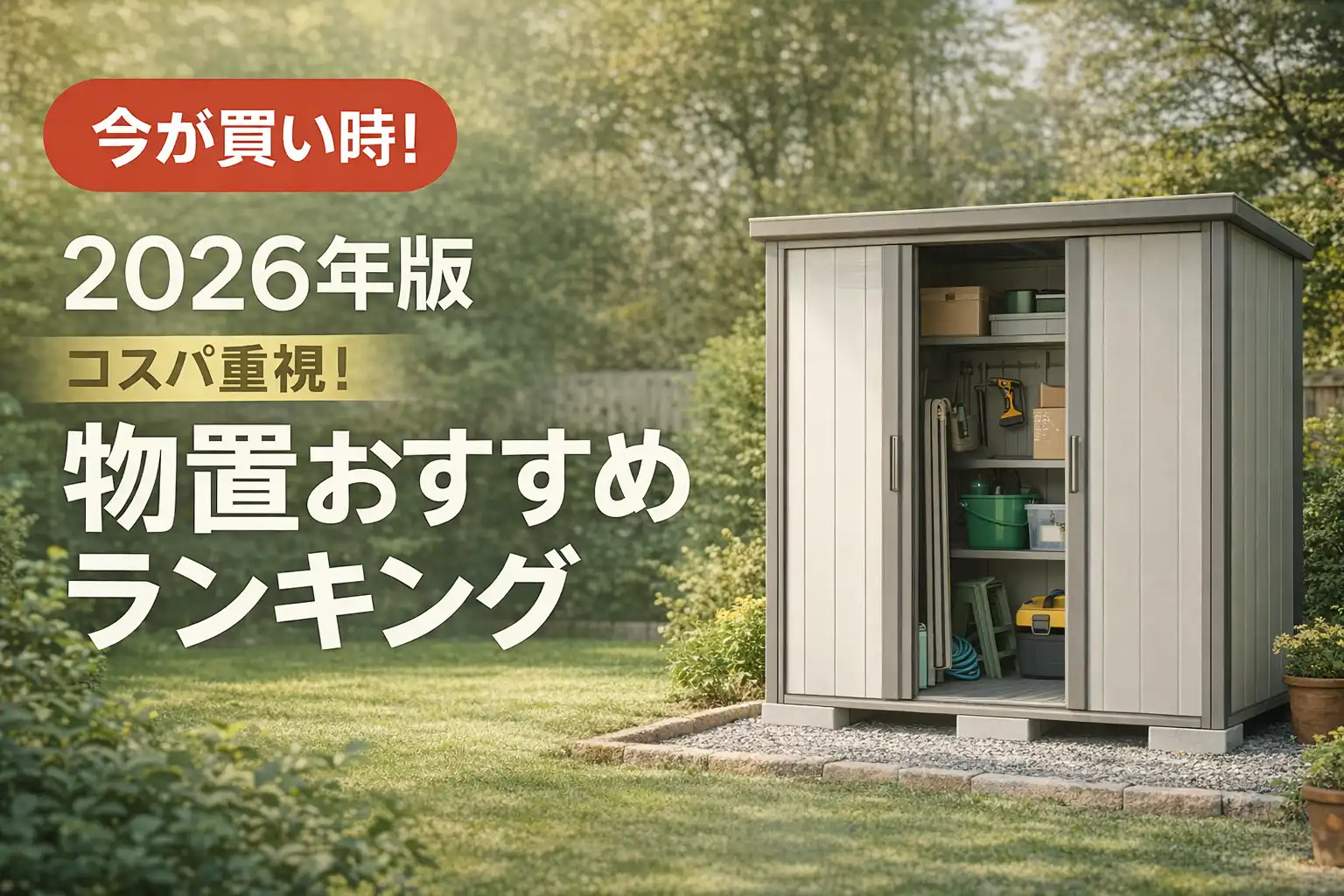 【2026年版】コスパ重視！物置おすすめランキング