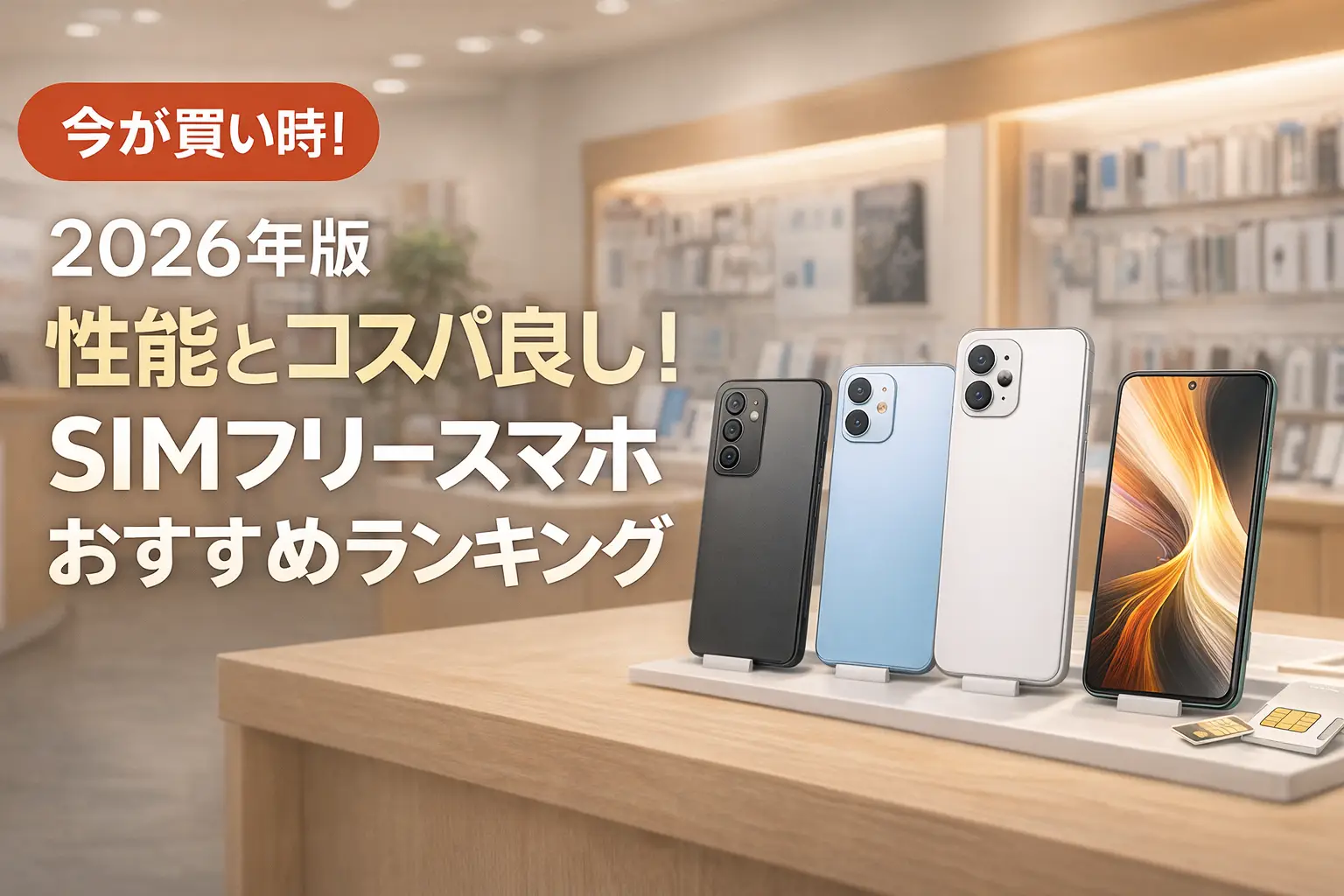 【2026年版】性能とコスパ良し！SIMフリースマホおすすめランキング