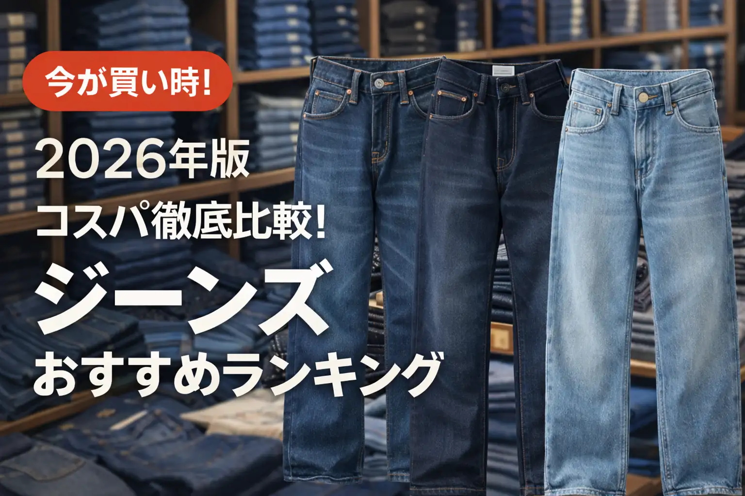 【2026年版】コスパ徹底比較！ジーンズおすすめランキング