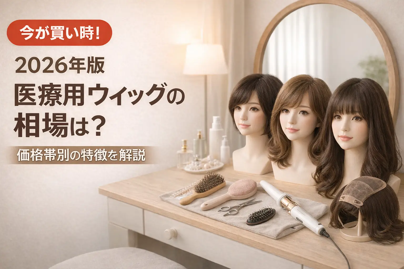 【2026年版】医療用ウィッグの相場は？価格帯別の特徴を解説