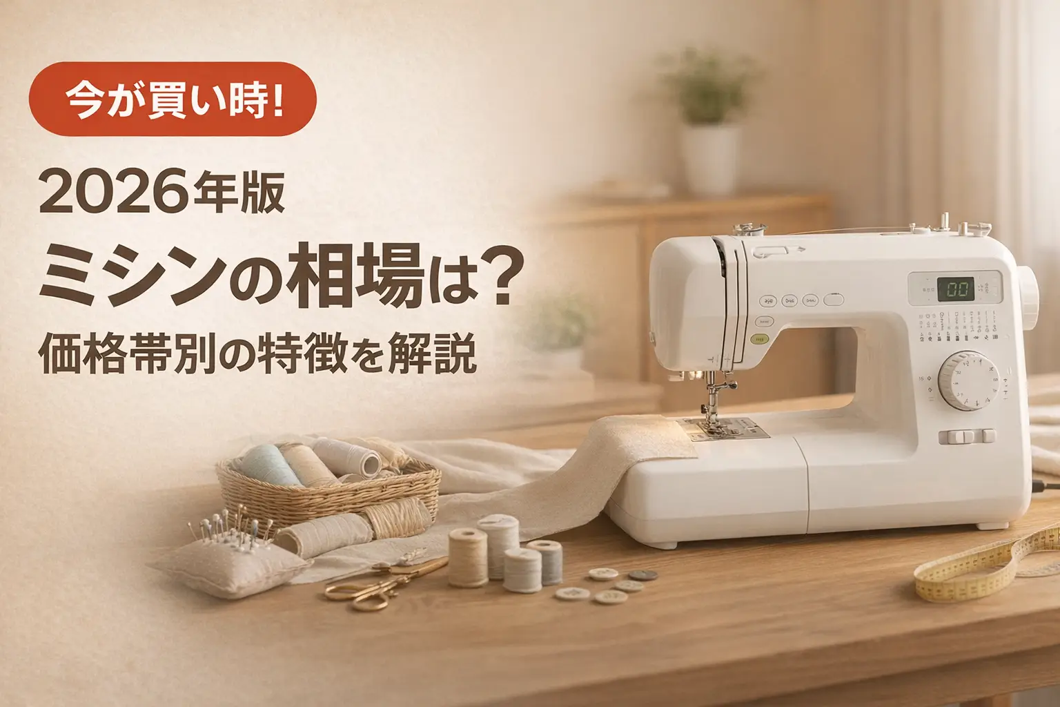 【2026年版】ミシンの相場は？価格帯別の特徴を解説