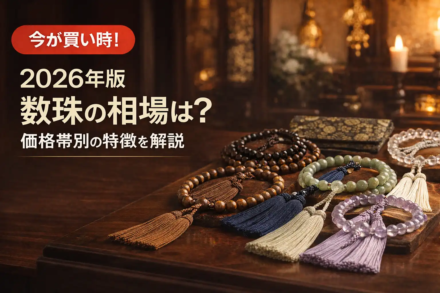 【2026年版】数珠の相場は？価格帯別の特徴を解説