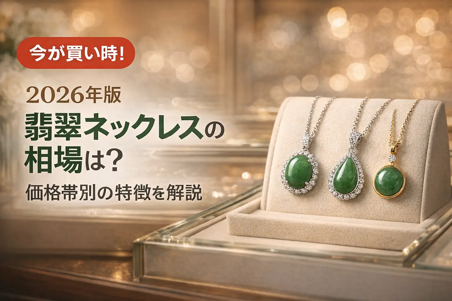 【2026年版】翡翠ネックレスの相場は？価格帯別の特徴を解説