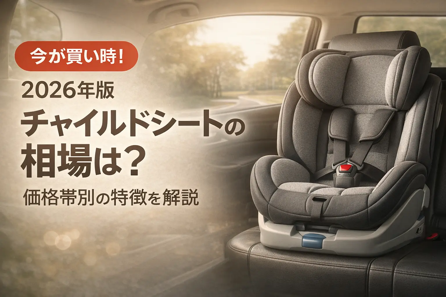 【2026年版】チャイルドシートの相場は？価格帯別の特徴を解説