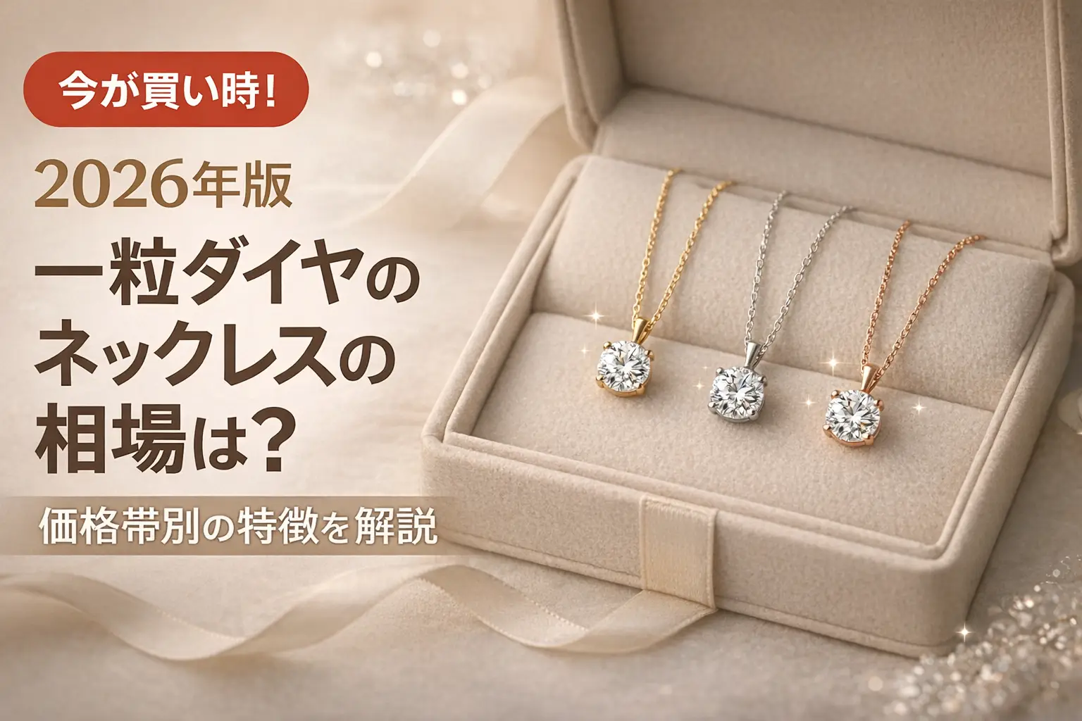 【2026年版】一粒ダイヤのネックレスの相場は？価格帯別の特徴を解説