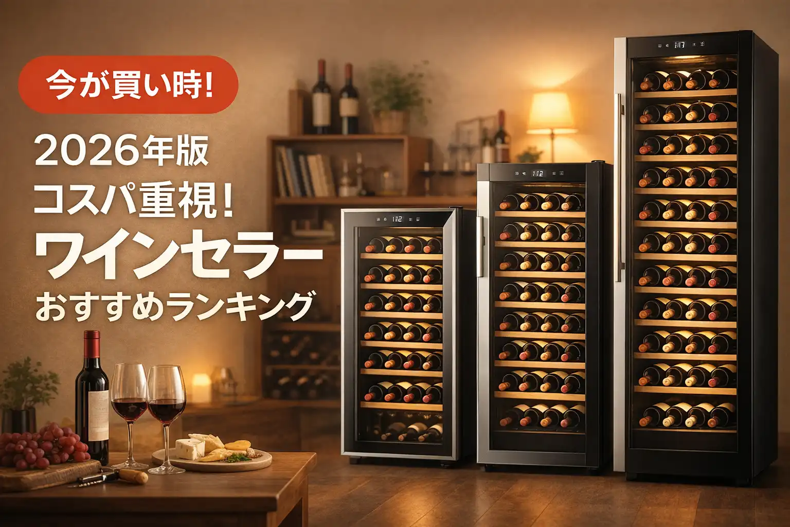 【2026年版】コスパ重視！ワインセラーおすすめランキング