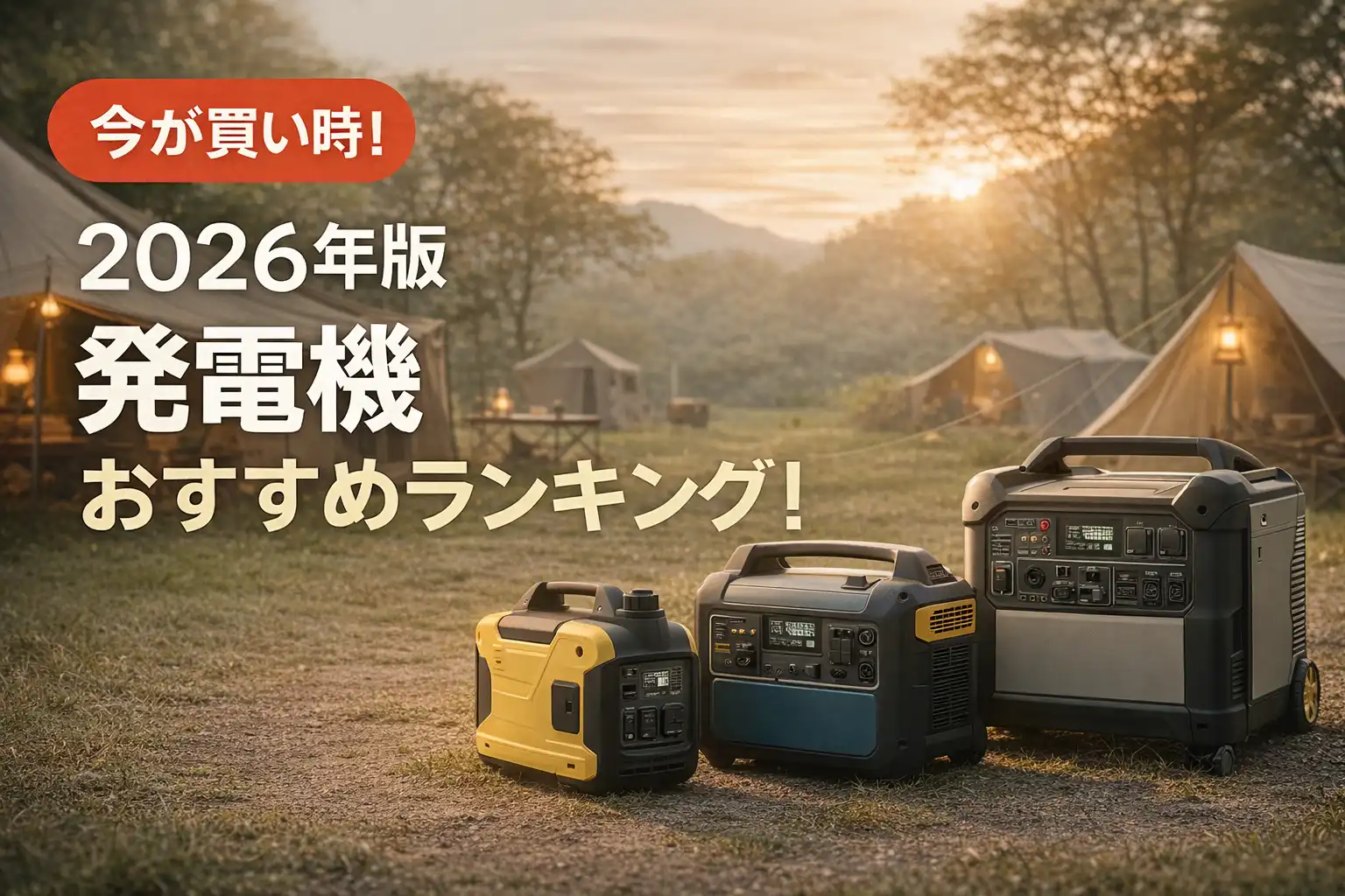 【2026年版】発電機おすすめランキング！最新の比較情報をお届け