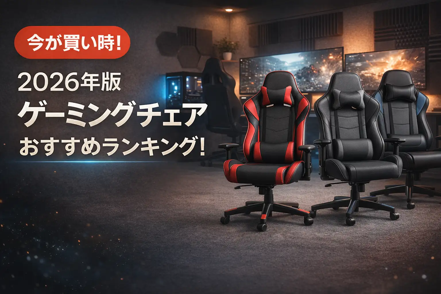 【2026年版】ゲーミングチェアおすすめランキング！最新の比較情報をお届け