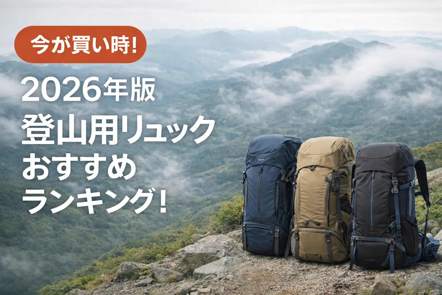 【2026年版】登山用リュックおすすめランキング！最新の比較情報をお届け