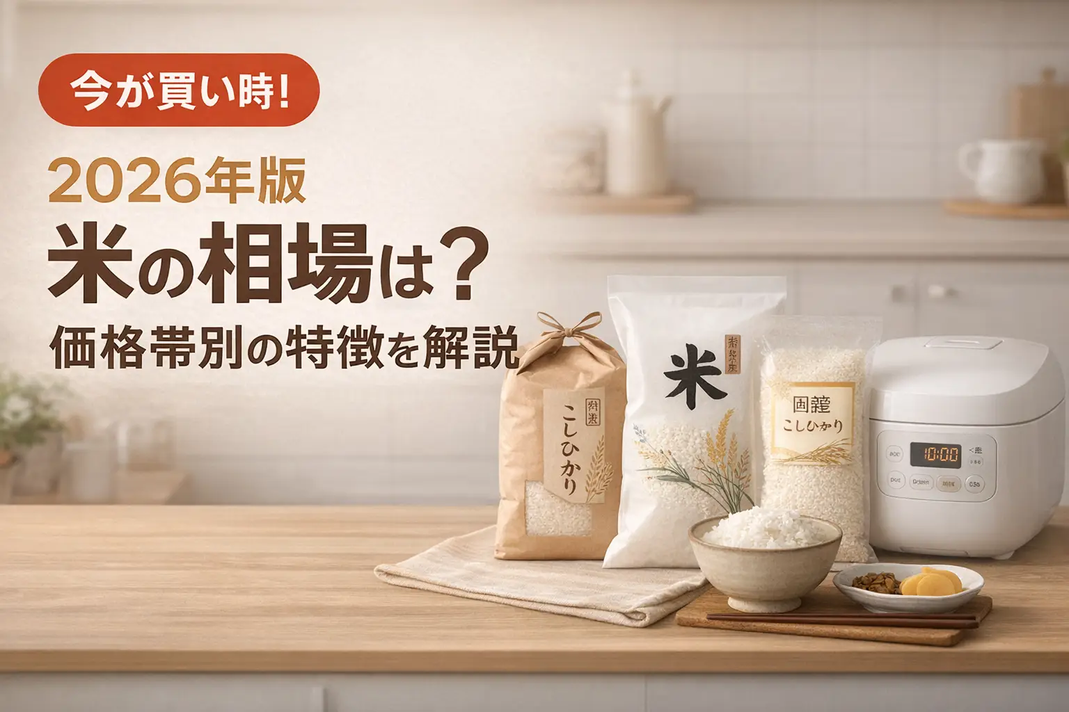 【2026年版】米の相場は？価格帯別の特徴を解説
