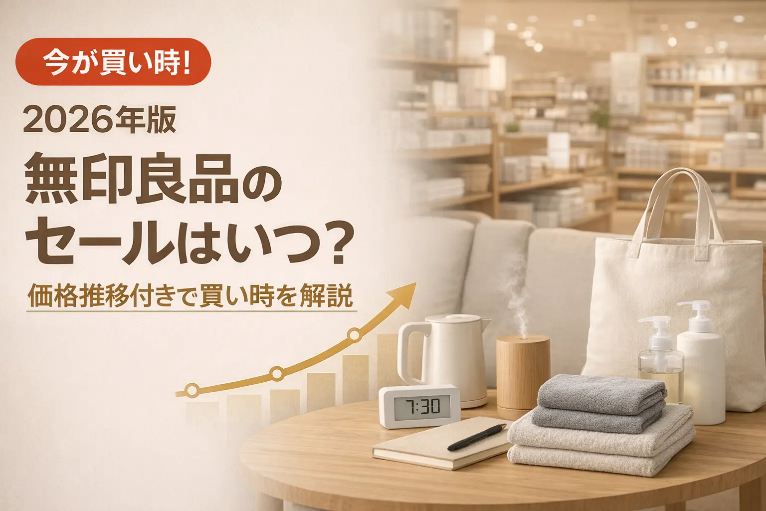 【2026年版】無印良品のセールはいつ？価格推移付きで買い時を解説