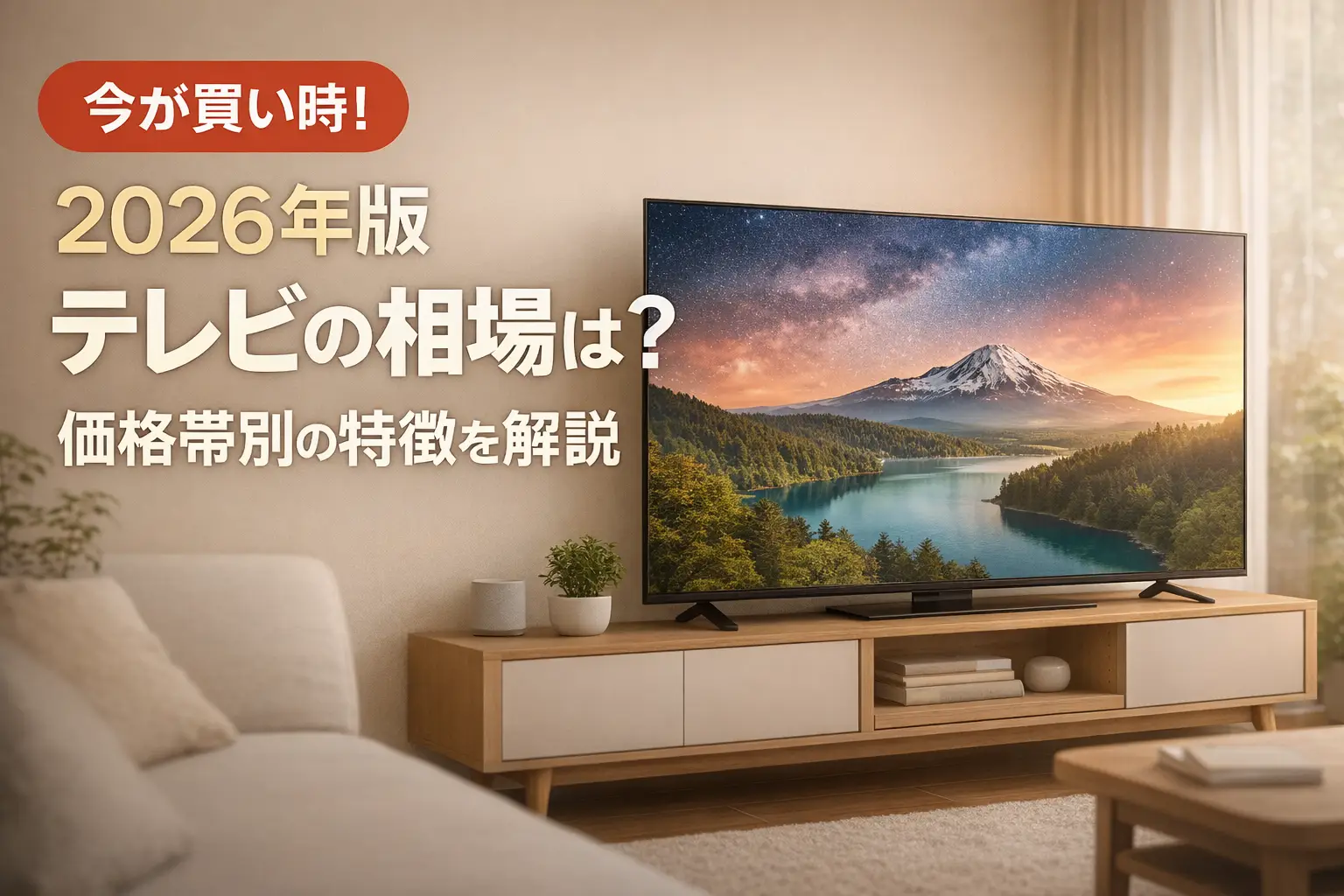 【2026年版】テレビの相場は？価格帯別の特徴を解説