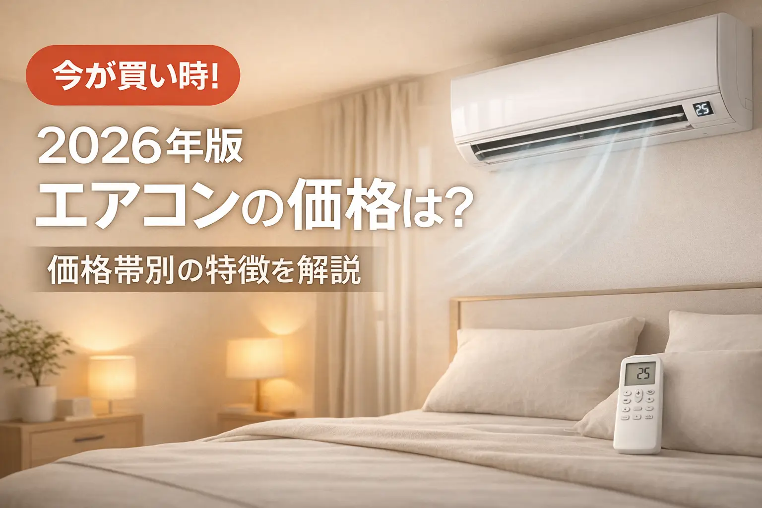 【2026年版】エアコンの価格は？価格帯別の特徴を解説