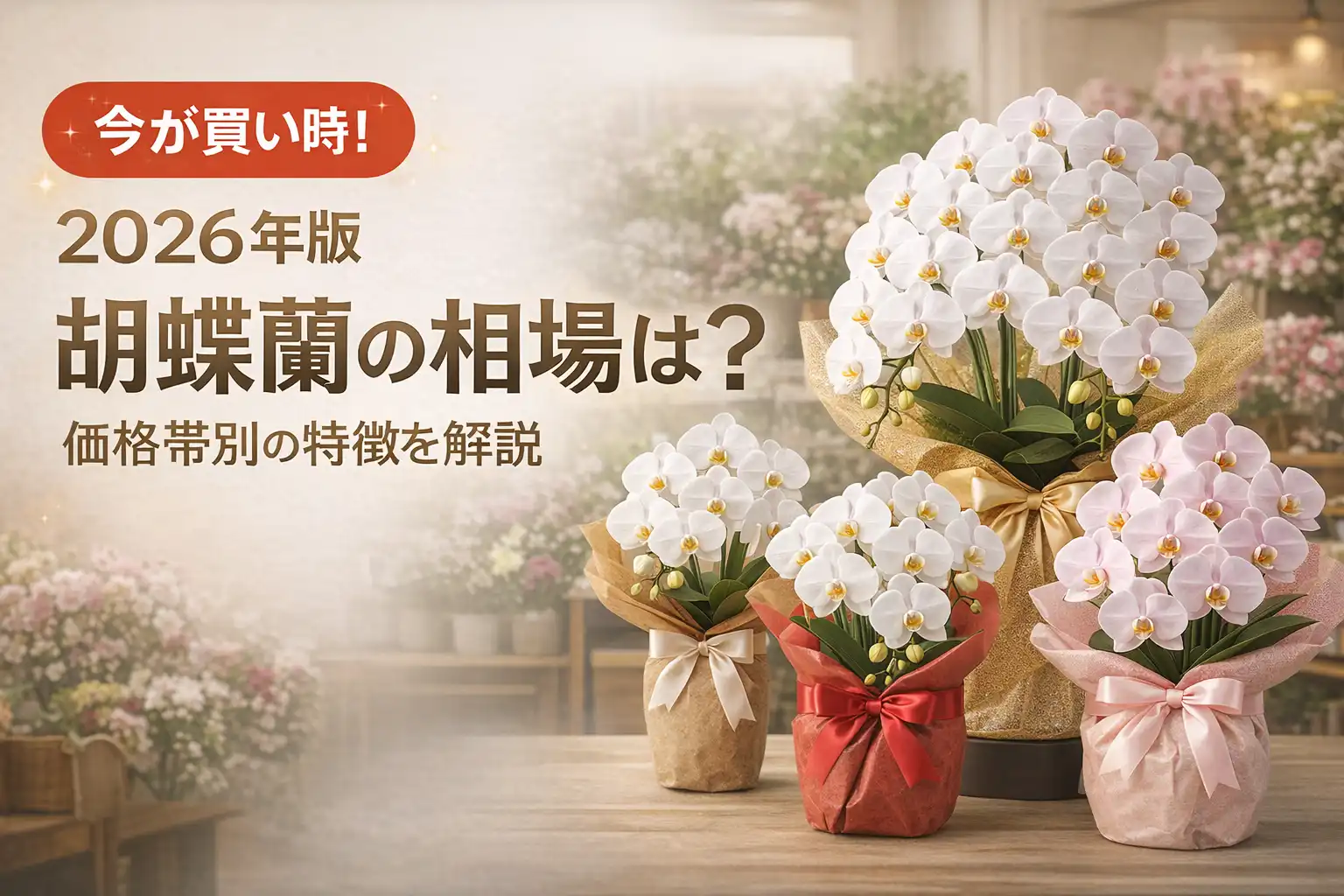【2026年版】 胡蝶蘭の相場は？価格帯別の特徴を解説