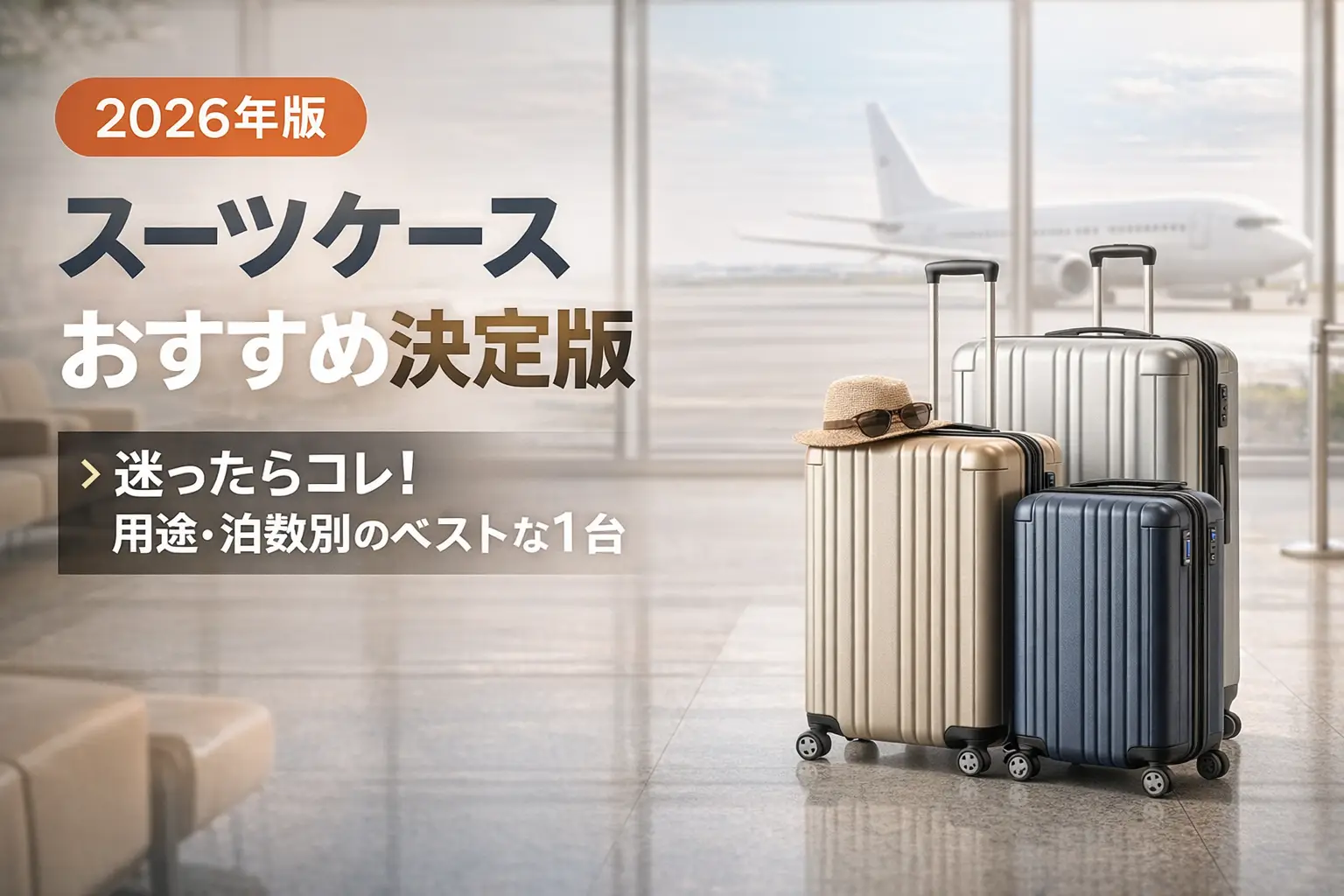 スーツケースおすすめ決定版｜迷ったらコレ！用途・泊数別のベストな1台【2026】
