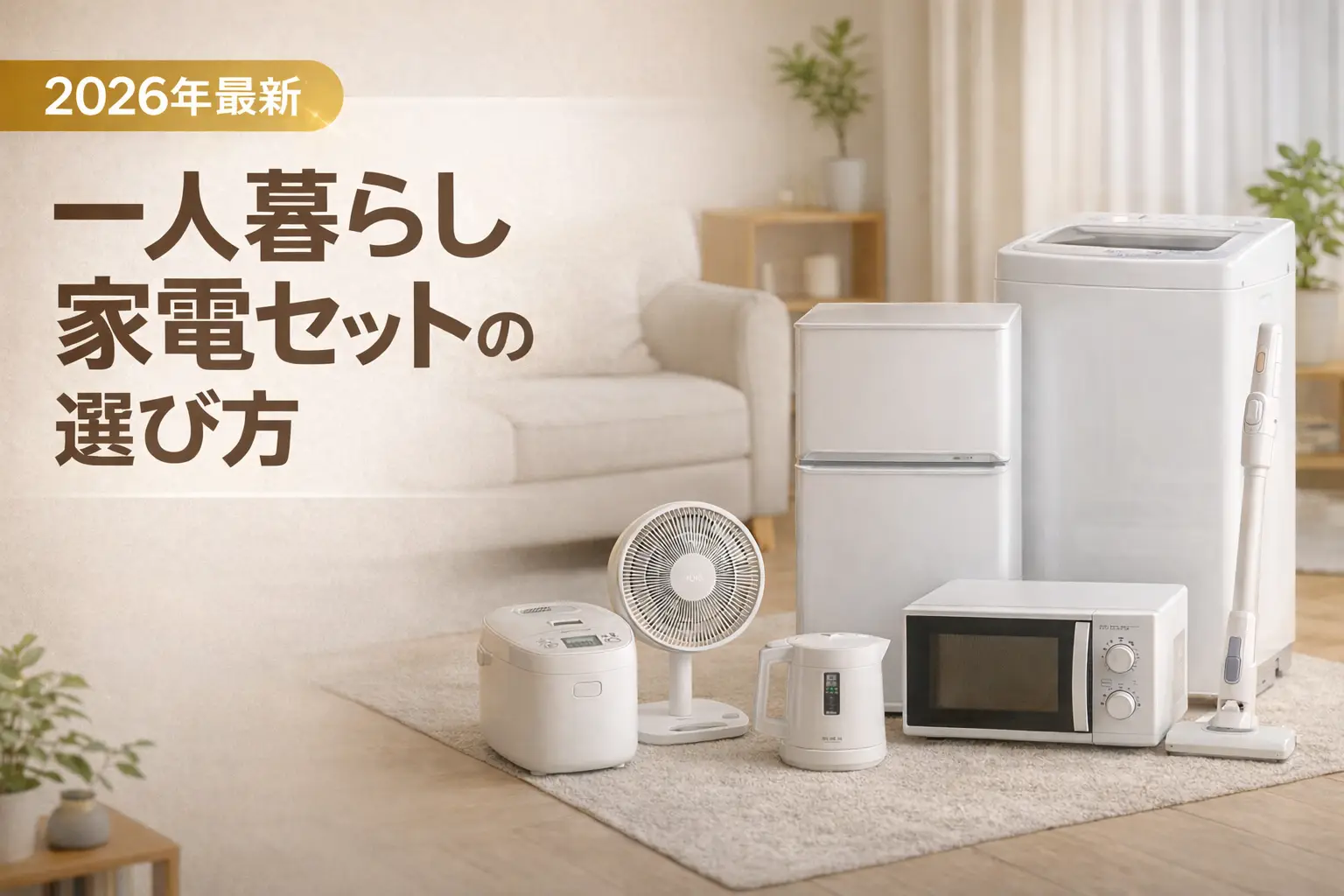 【2026年最新】一人暮らし家電セットの選び方｜店舗7社を比較