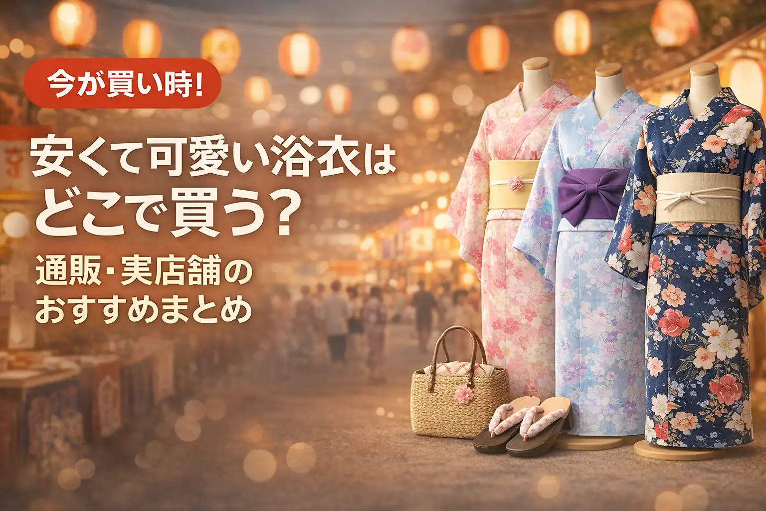 安くて可愛い浴衣はどこで買う？通販・実店舗のおすすめまとめ