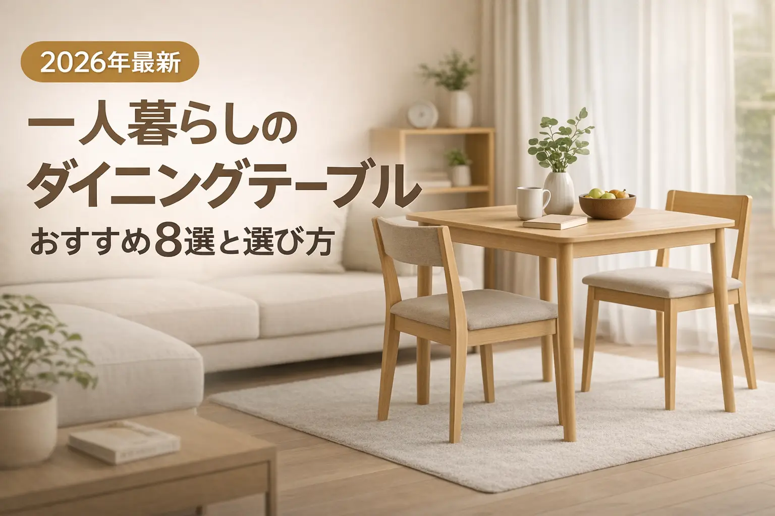 【2026年最新】一人暮らしのダイニングテーブルおすすめ8選と選び方