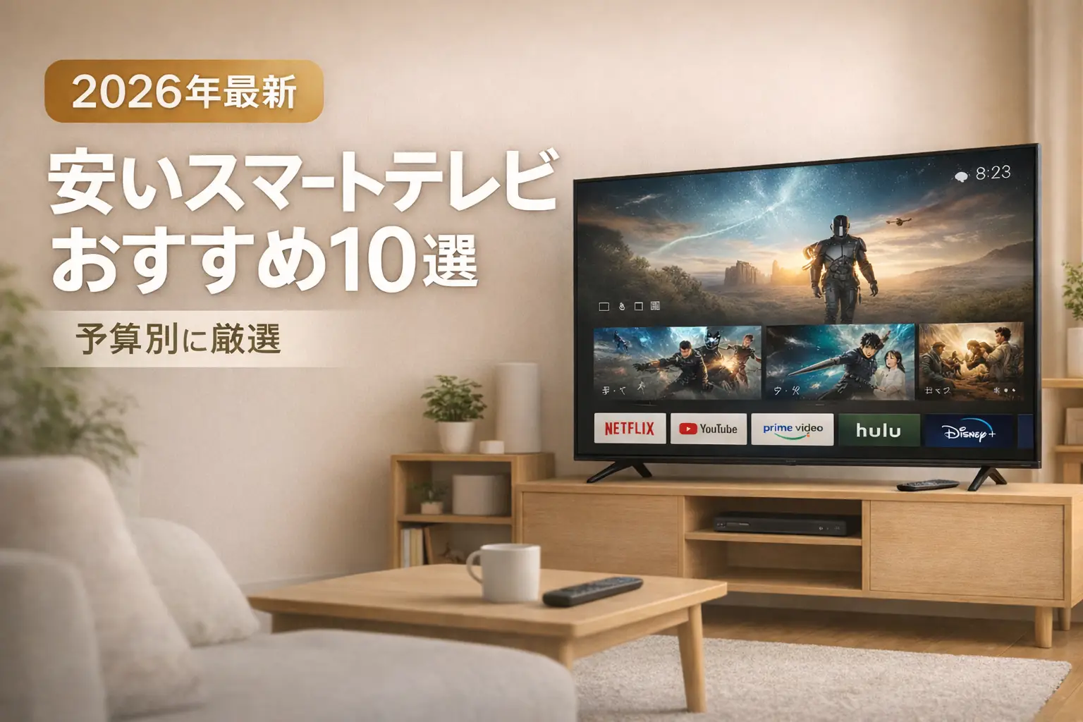 【2026年最新】安いスマートテレビおすすめ10選｜予算別に厳選
