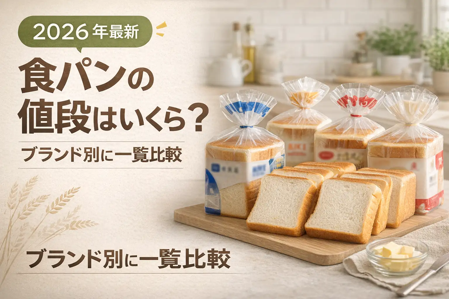 【2026年最新】食パンの値段はいくら?ブランド別に一覧比較