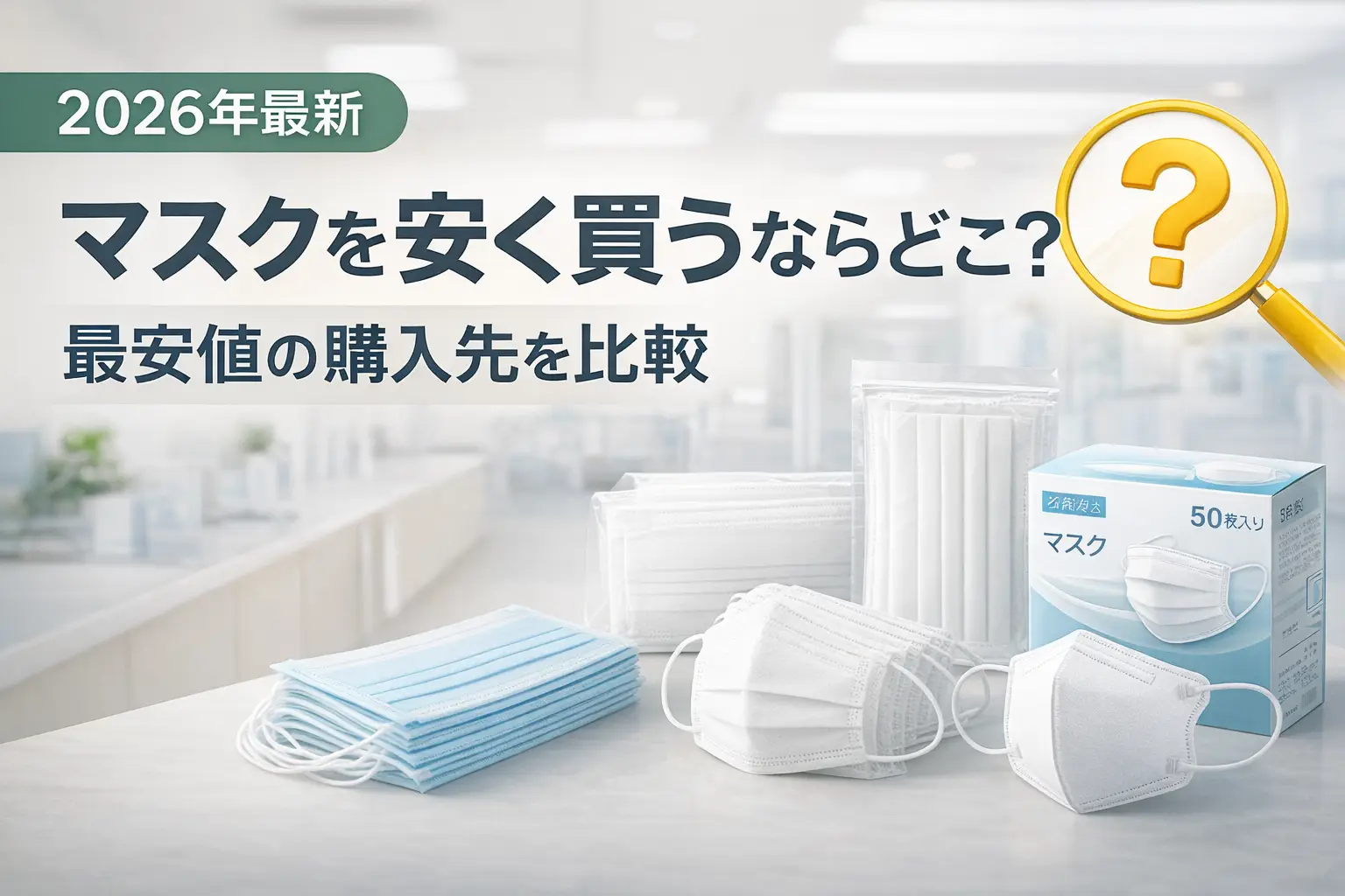 【2026年最新】マスクを安く買うならどこ?最安値の購入先を比較