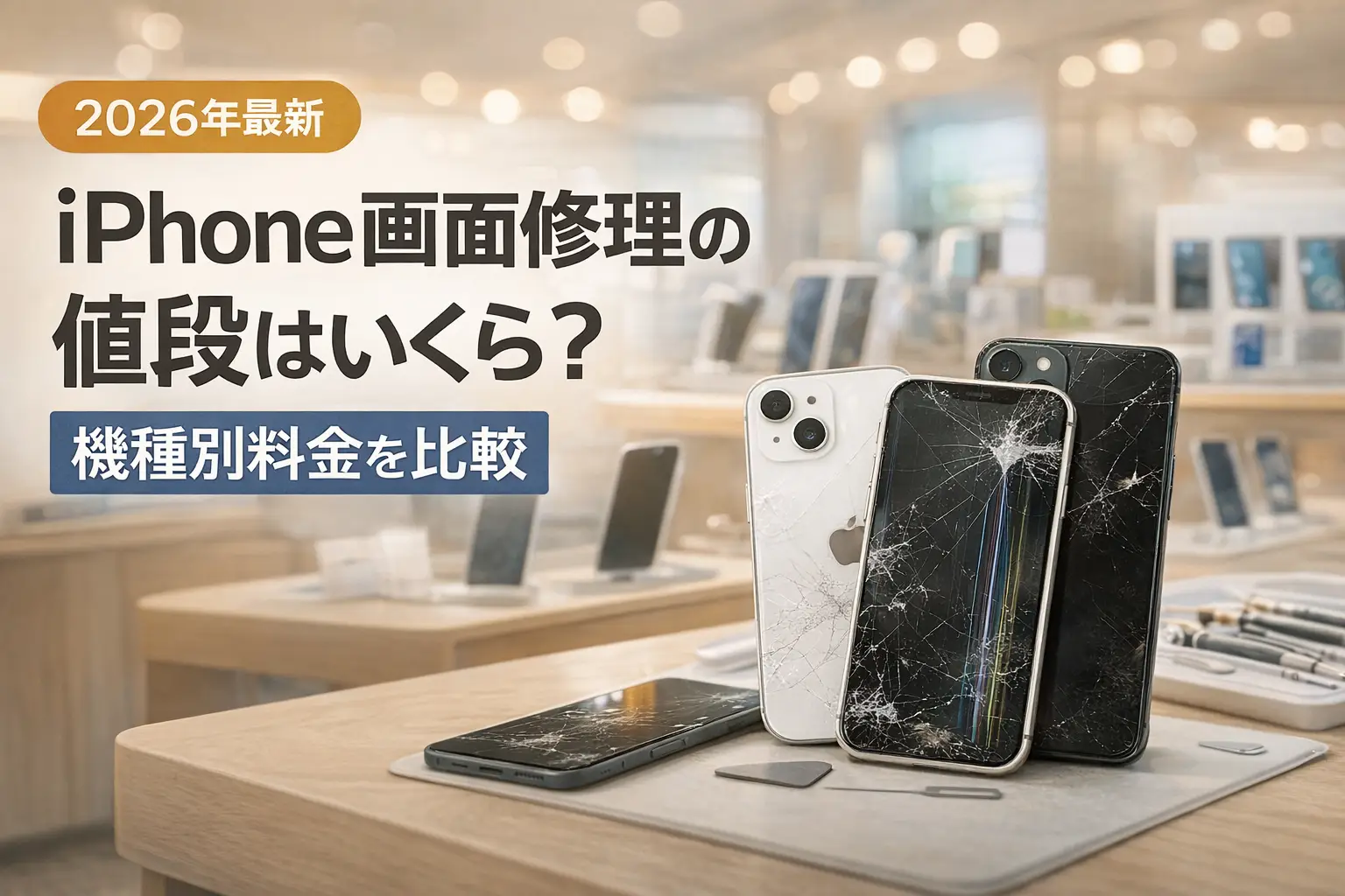 【2026年最新】iPhone画面修理の値段はいくら？機種別料金を比較