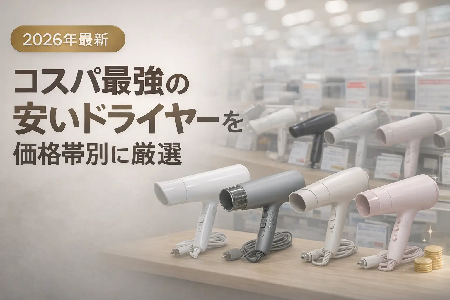 【2026年最新】コスパ最強の安いドライヤーを価格帯別に厳選