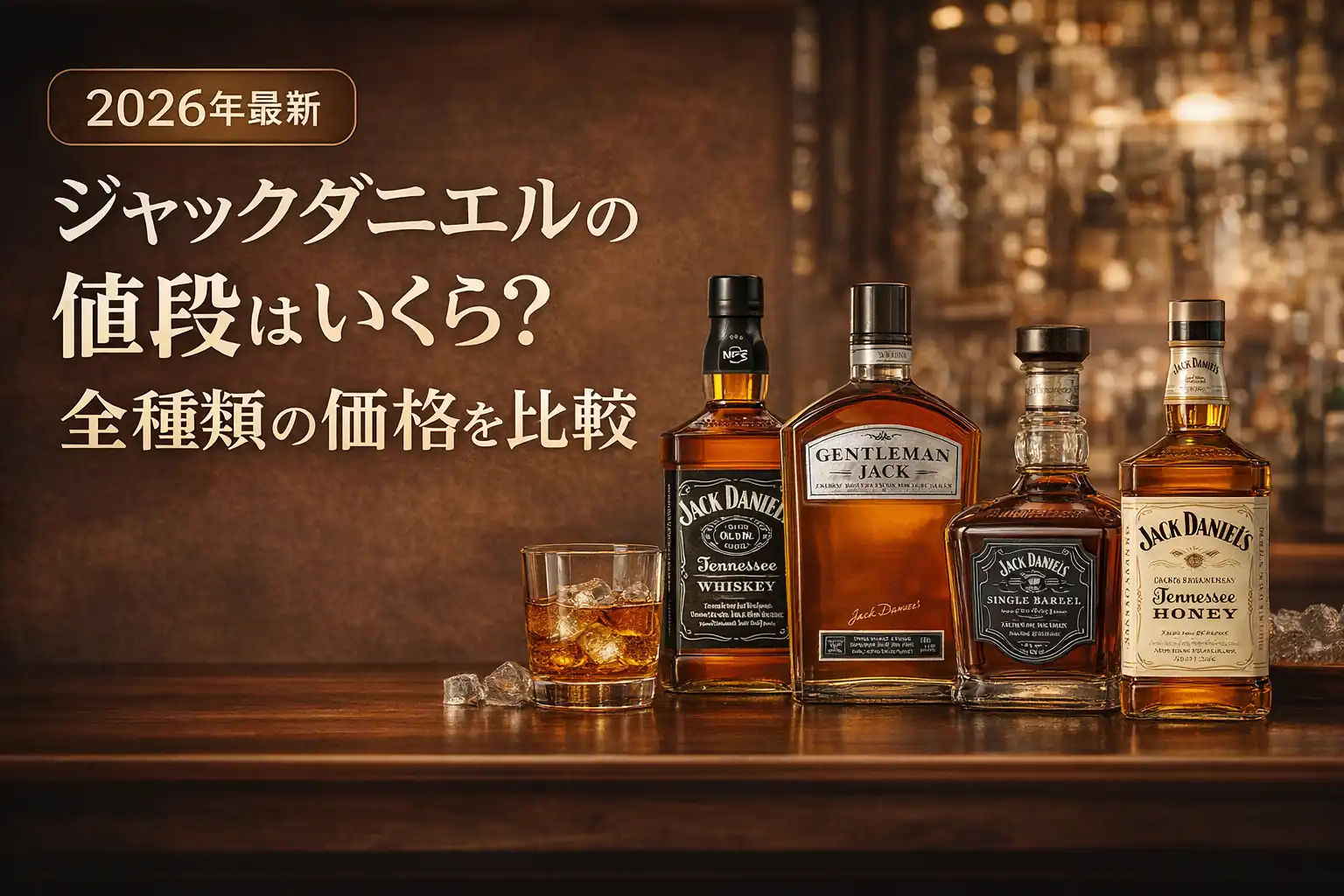 【2026年最新】ジャックダニエルの値段はいくら？全種類の価格を比較
