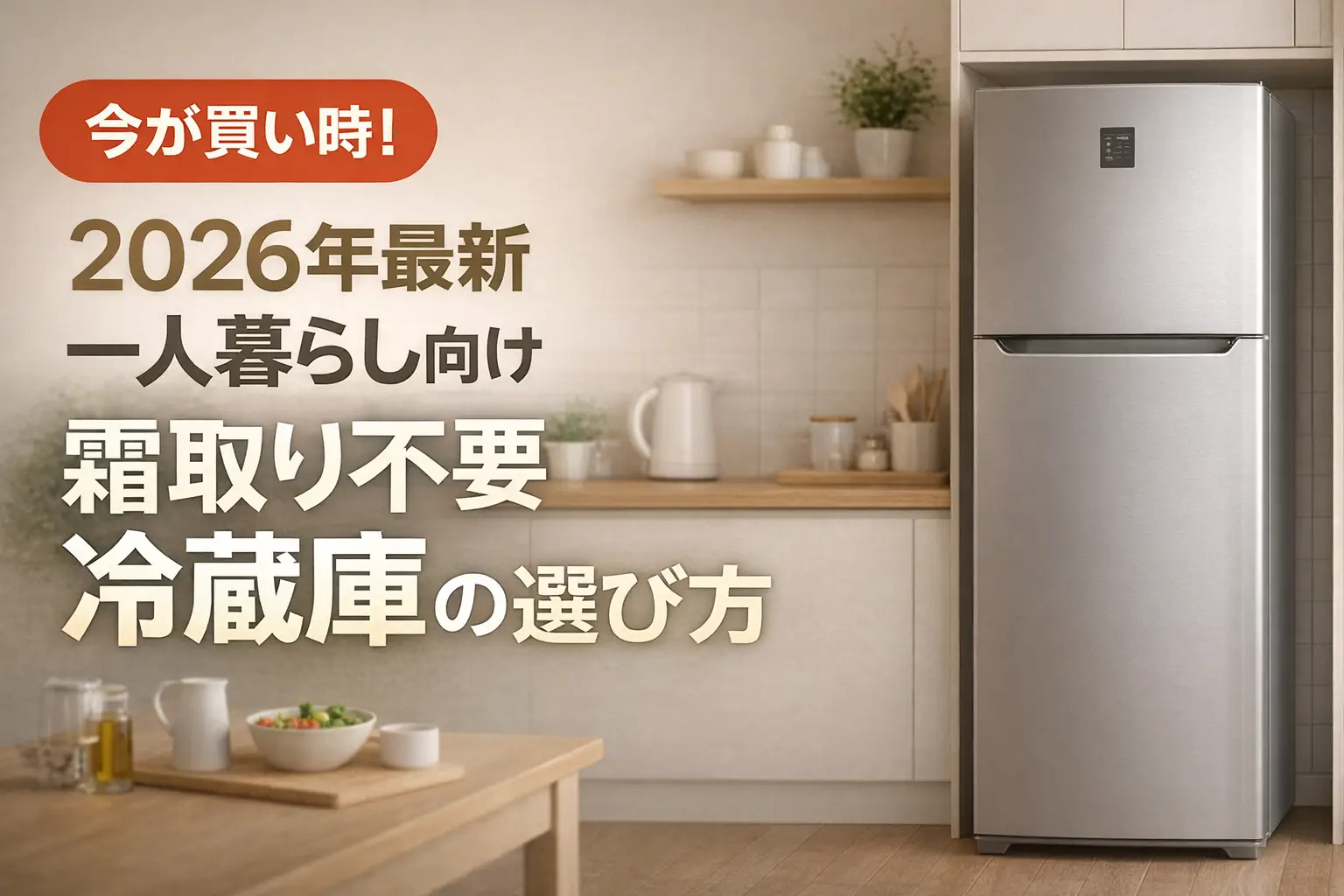 【2026年最新】一人暮らし向け霜取り不要冷蔵庫の選び方