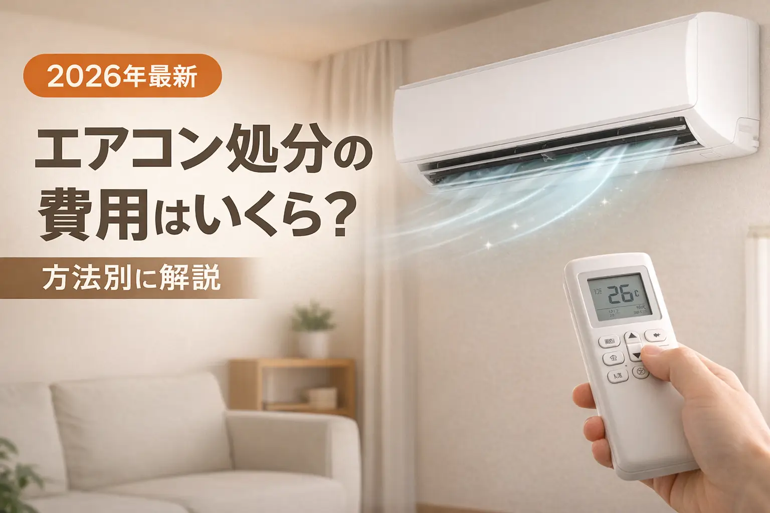 【2026年最新】エアコン処分の費用はいくら？方法別に解説