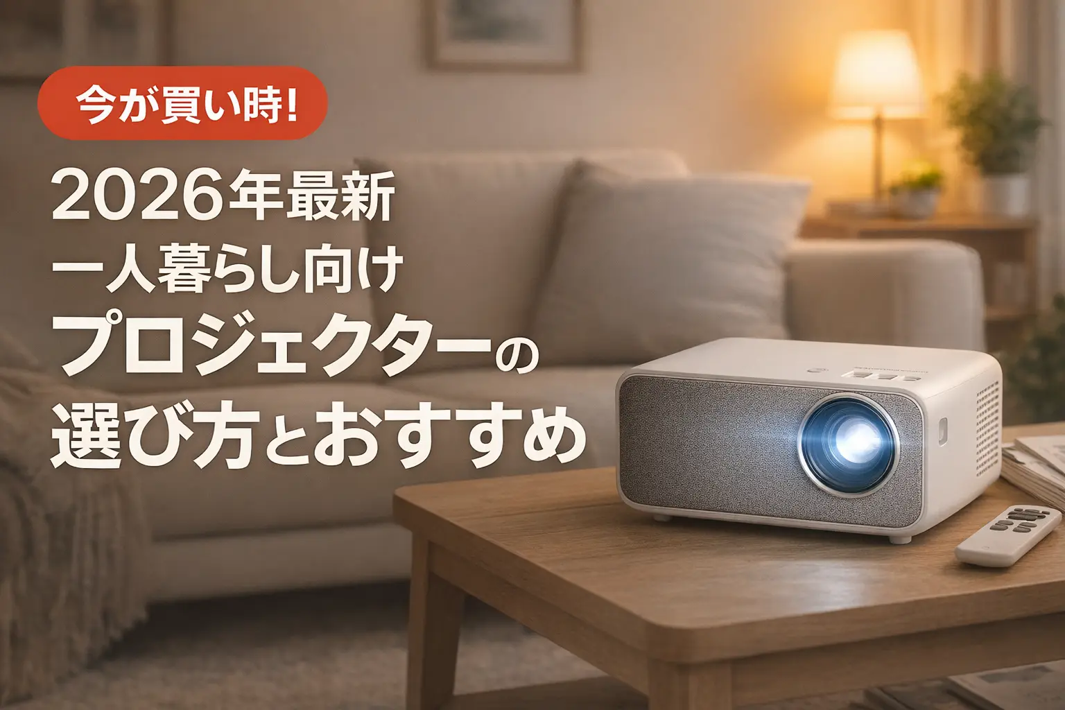 【2026年最新】一人暮らし向けプロジェクターの選び方とおすすめ