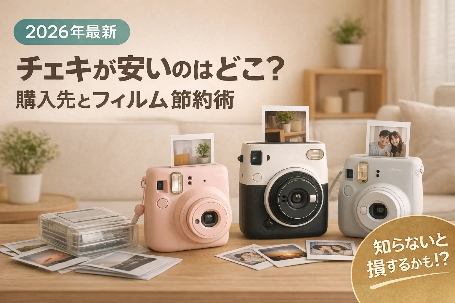 【2026年最新】チェキが安いのはどこ？購入先とフィルム節約術