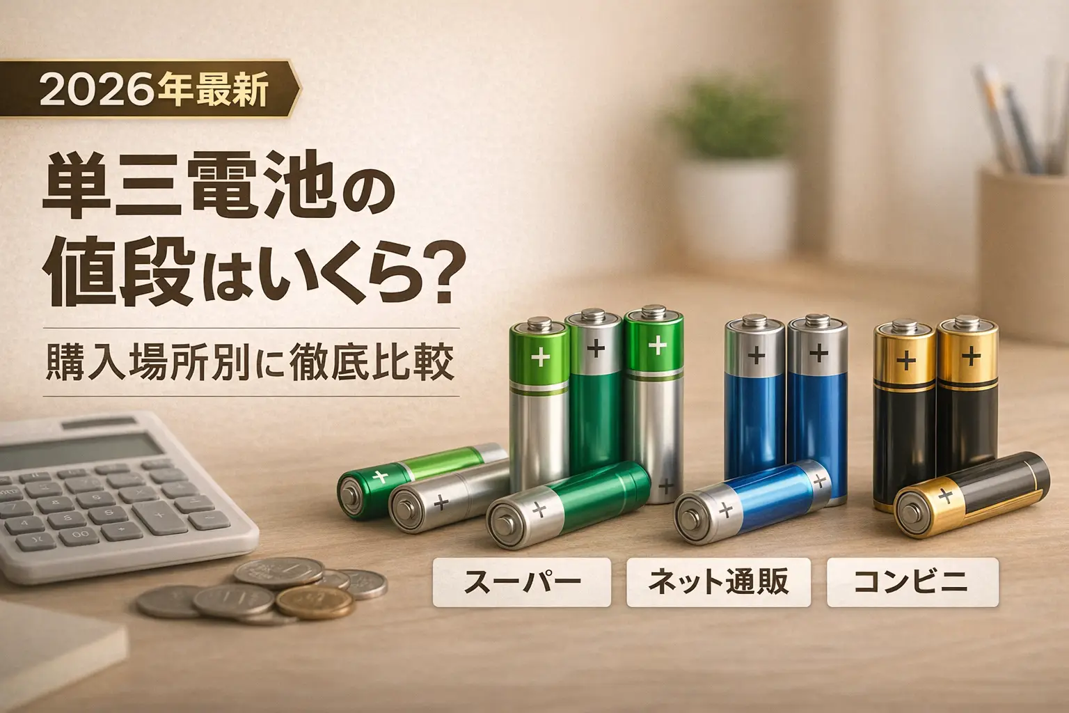 【2026年最新】単三電池の値段はいくら？購入場所別に徹底比較