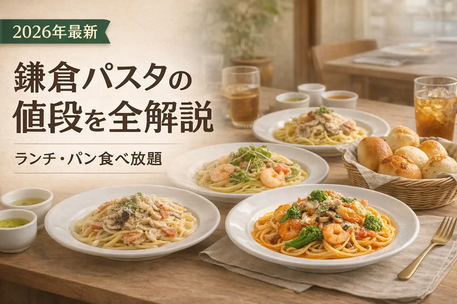 【2026年最新】鎌倉パスタの値段を全解説｜ランチ・パン食べ放題