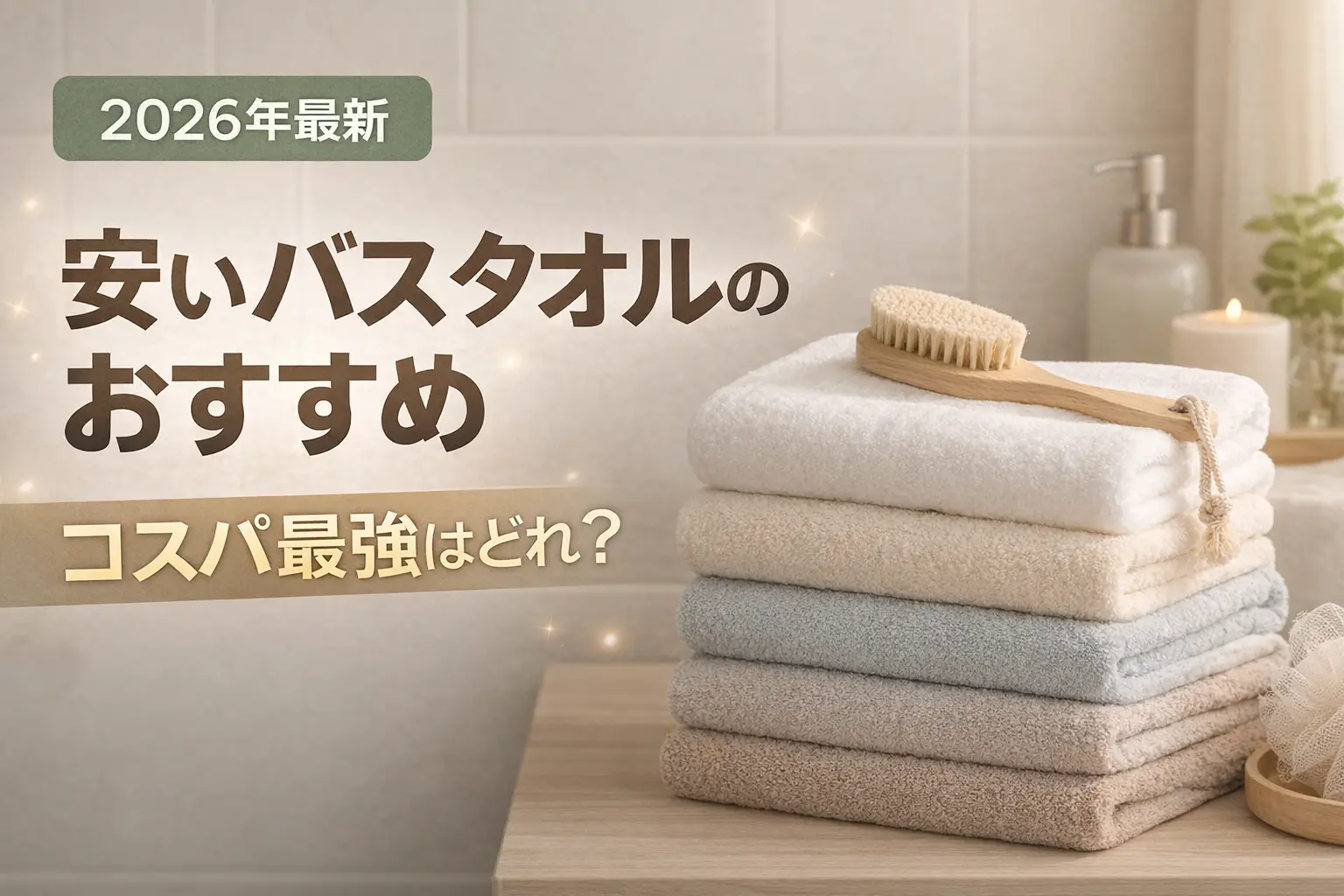 【2026年最新】安いバスタオルのおすすめ｜コスパ最強はどれ？