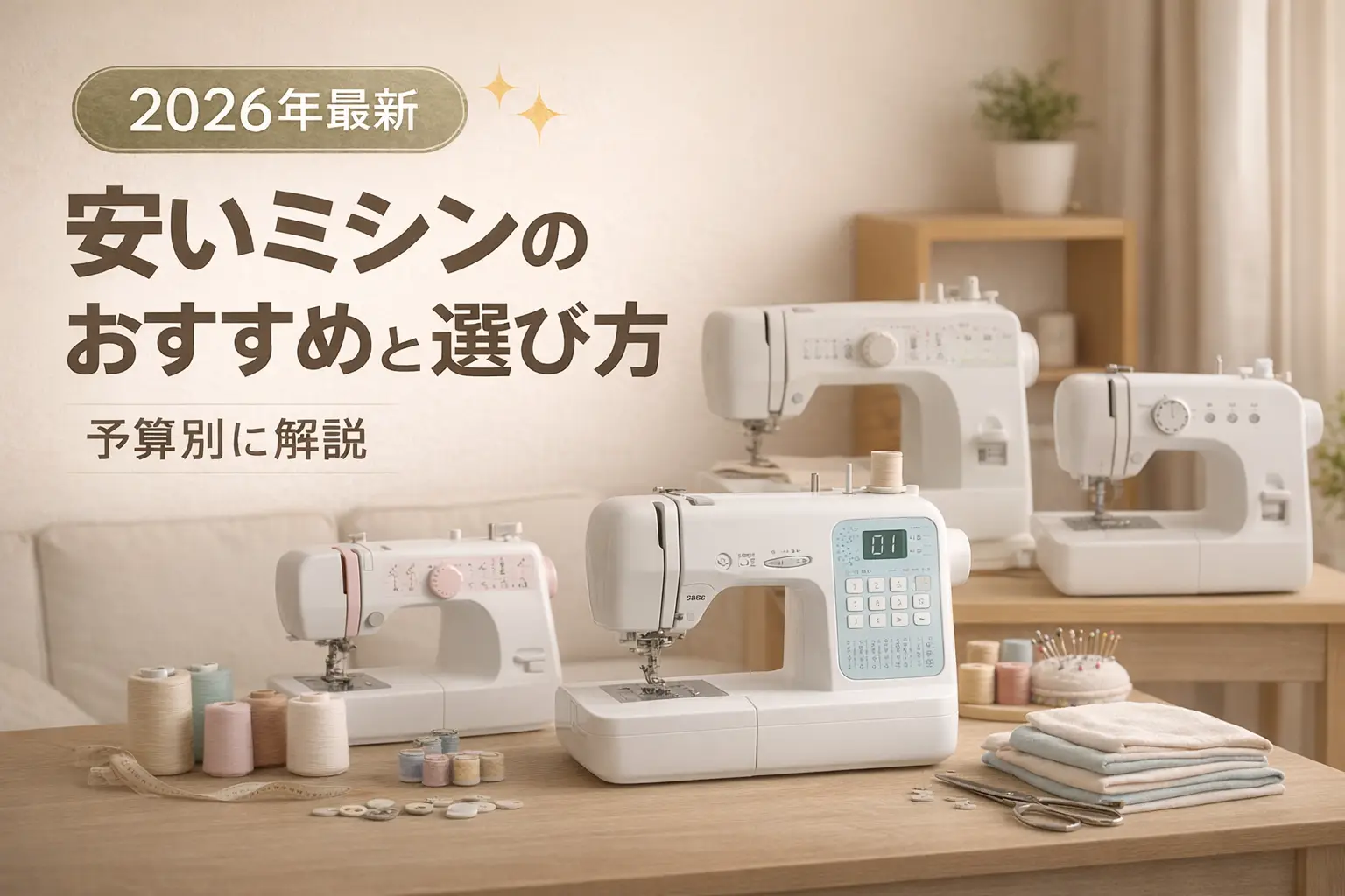 【2026年最新】安いミシンのおすすめと選び方｜予算別に解説