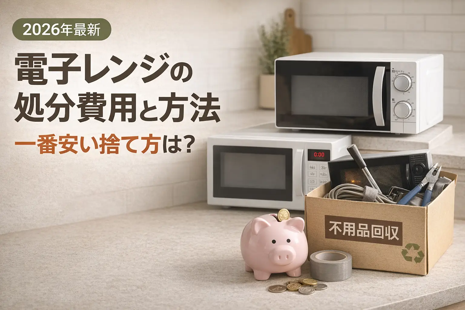 【2026年最新】電子レンジの処分費用と方法｜一番安い捨て方は？