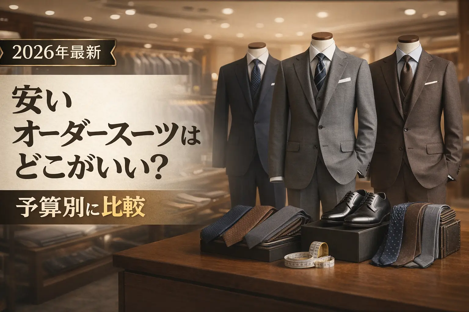 【2026年最新】安いオーダースーツはどこがいい？予算別に比較