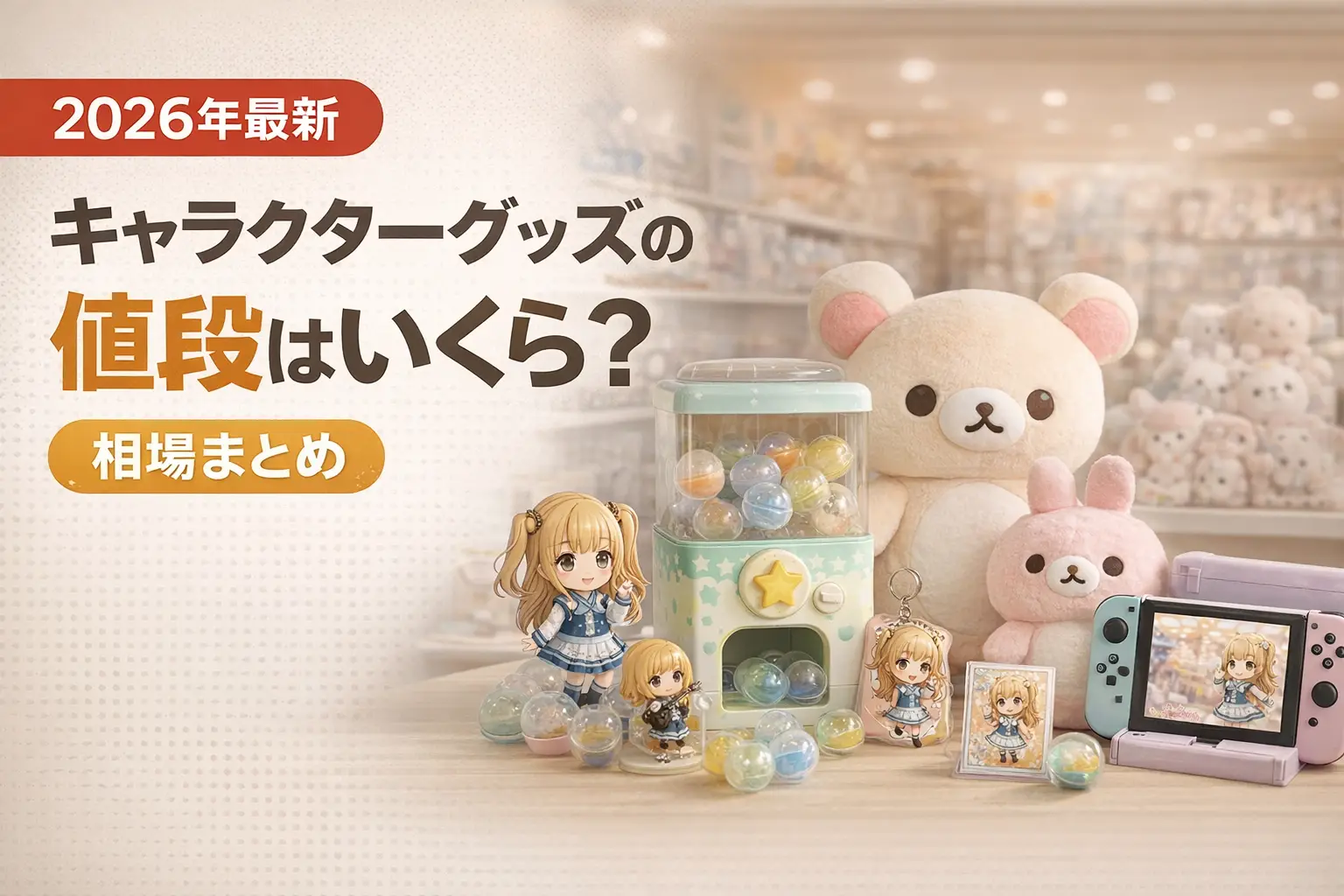 【2026年最新】キャラクターグッズの値段はいくら？相場まとめ