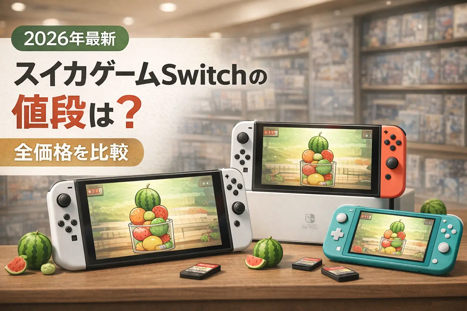 【2026年最新】スイカゲームSwitchの値段は？全価格を比較