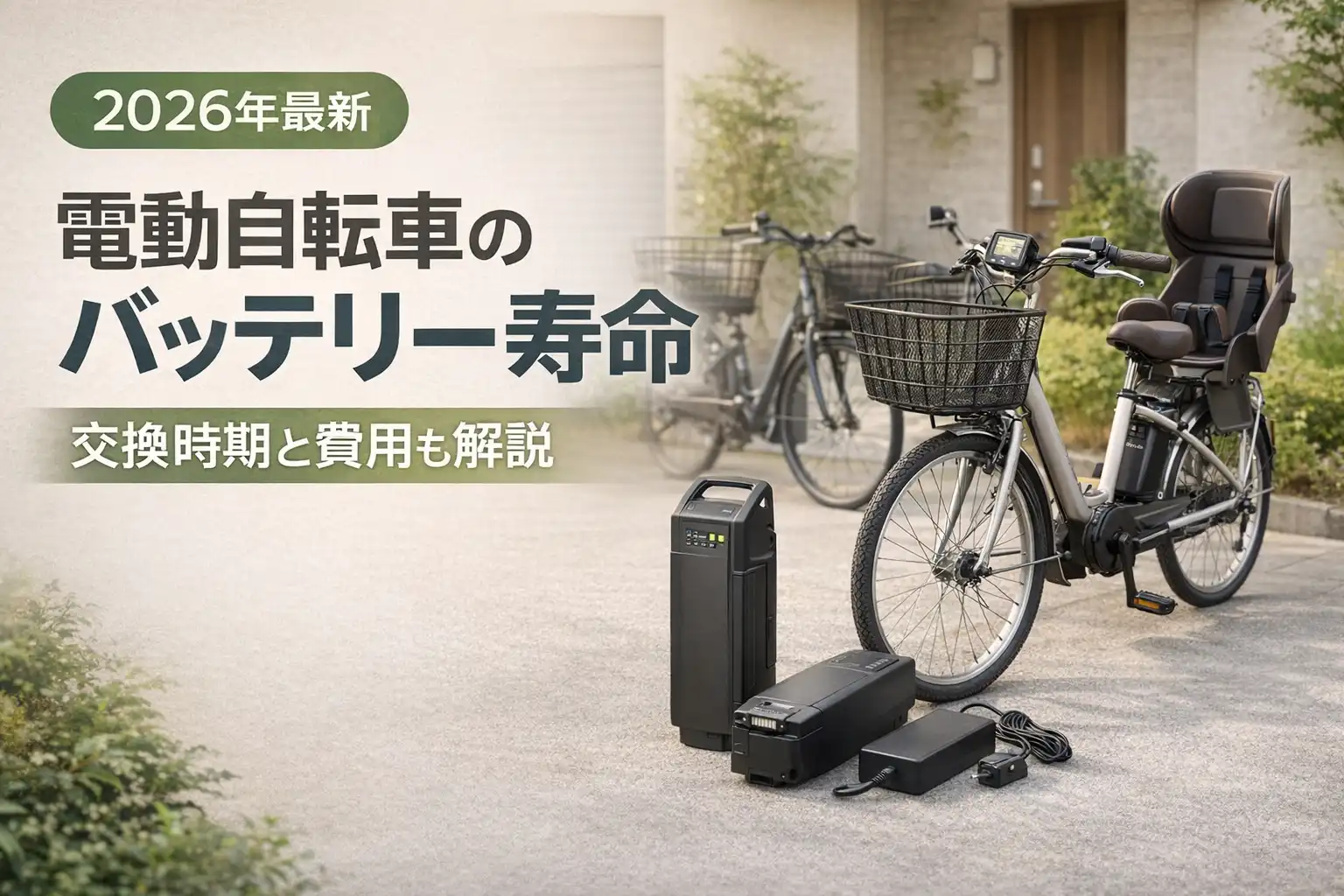 【2026年最新】電動自転車のバッテリー寿命｜交換時期と費用も解説