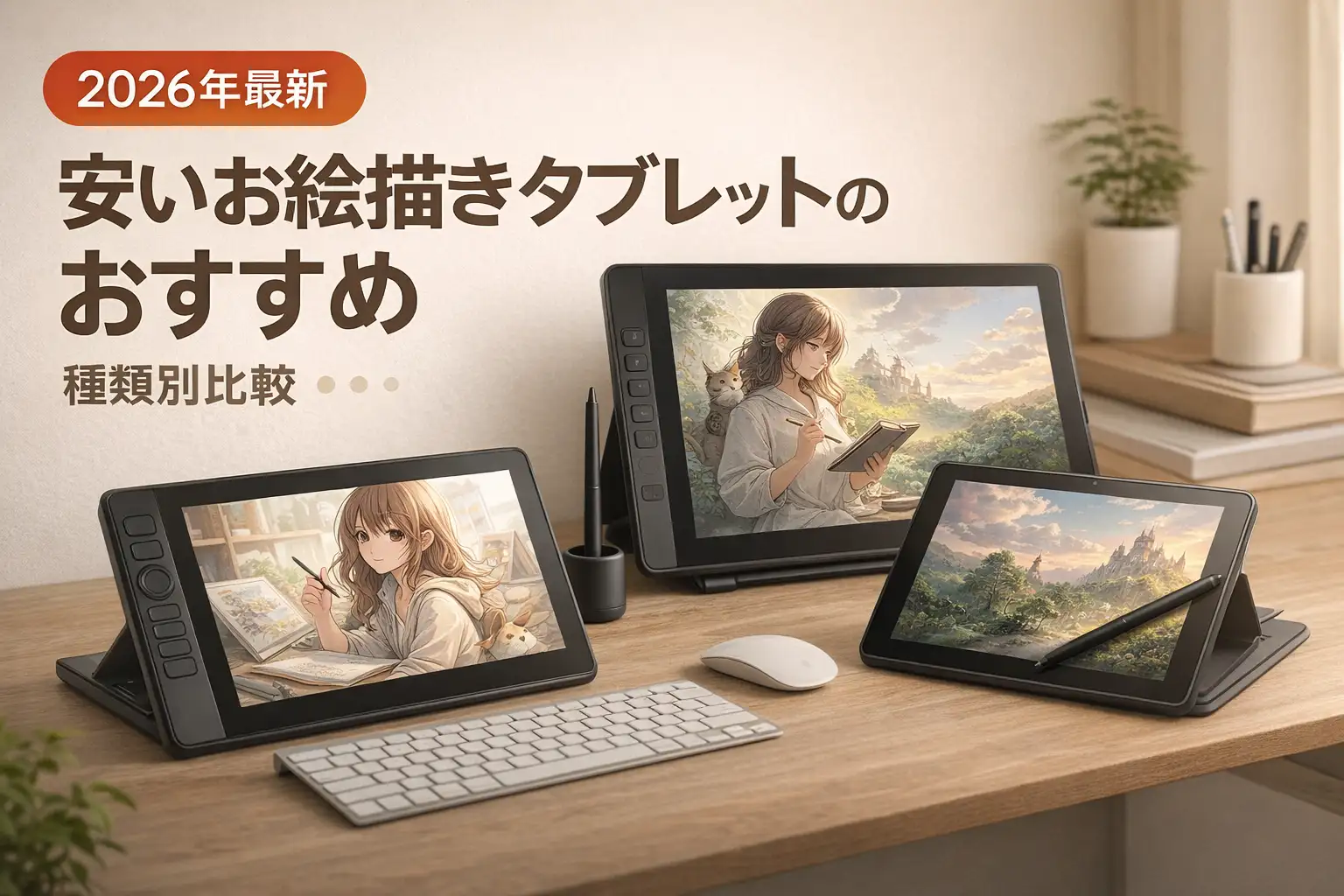 【2026年最新】安いお絵描きタブレットのおすすめ｜種類別比較
