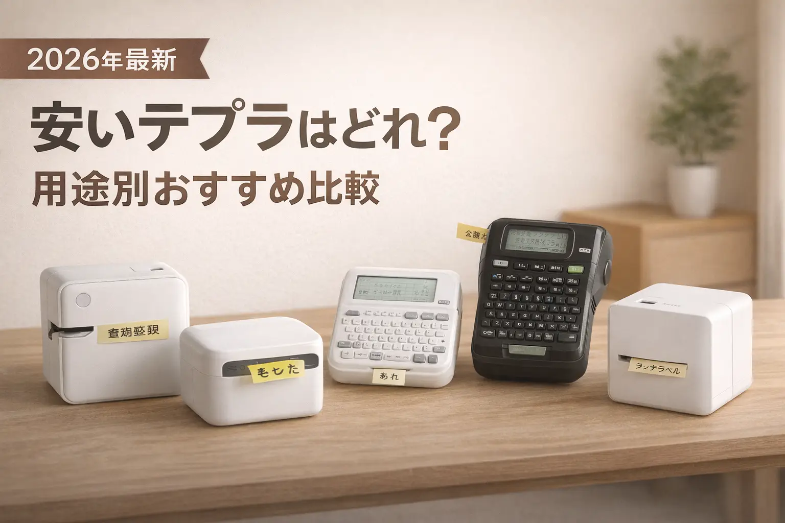 【2026年最新】安いテプラはどれ？用途別おすすめ比較